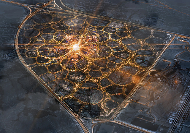 The masterplan links the microcosm of nature with the global digital realm, creating a new urbanism.